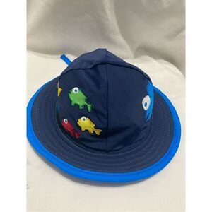 Hanna Andersson Infant XS Navy Blue Fish Swim Sun Hat